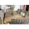 2.4m Reclaimed Teak Mexico Dining Table with 6 Latifa Chairs & 2 Armchairs - 5